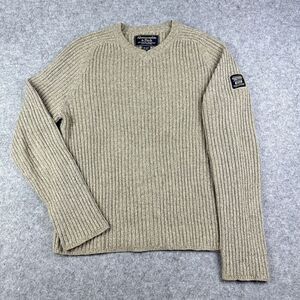 VTG Abercrombie Fitch Sweater Men XL Knit Cotton Wool Blend Y2K Preppy Grandpa*